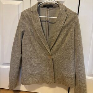 Women's Beige Blazer Jacket - Casual Tailored Coat